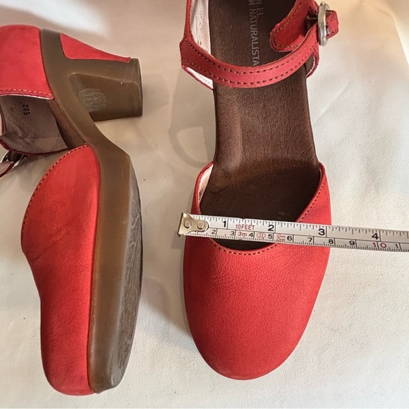 EL NATURALISTA Sz 38 Mary Jane Shoes Sandals Chunky Heels Leather Rounded Toe - Picture 8 of 16